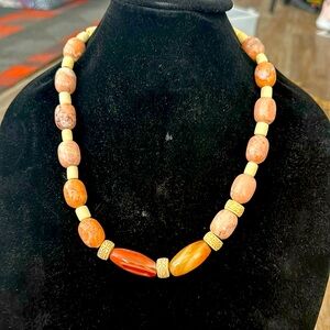 Botswana agate and Jasper Stone necklace